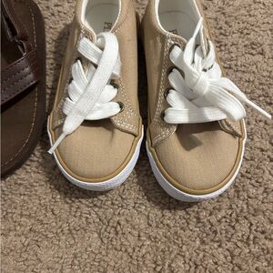 The Children's Place Tan Sneakers and Brown sandals bundle